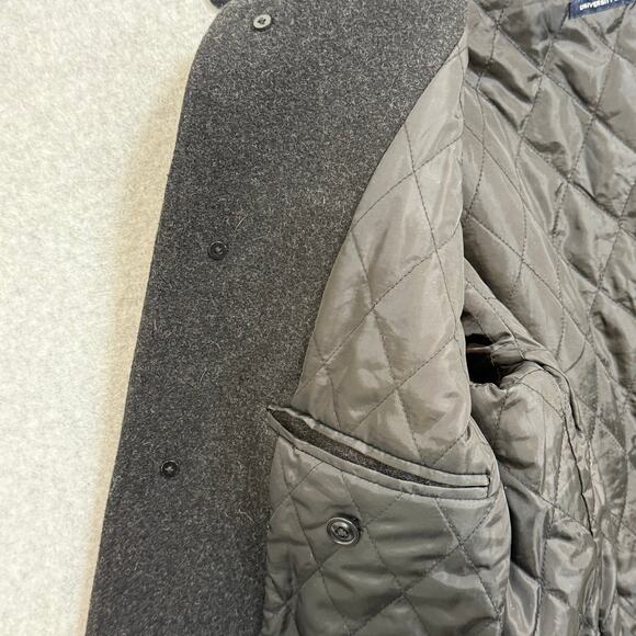 J Crew University Jacket Stadium Cloth Mens Size L 100% Wool Quilted Lining - Picture 8 of 15